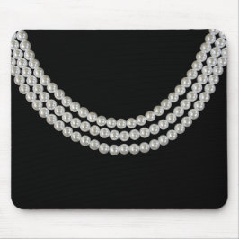 Alfombrilla De Ratón Cadena De Perlas En Negro