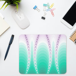 Alfombrilla De Ratón Cadena Fractal con Gradiente Verde Púrpura Precios