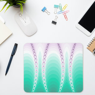 Alfombrilla De Ratón Cadena Fractal con Gradiente Verde Púrpura Precios