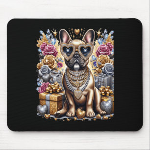 Alfombrilla De Ratón Cadena genial de Bulldog francés Blingeecore Navid