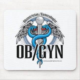 Alfombrilla De Ratón Caduceo del azul de OB/GYN