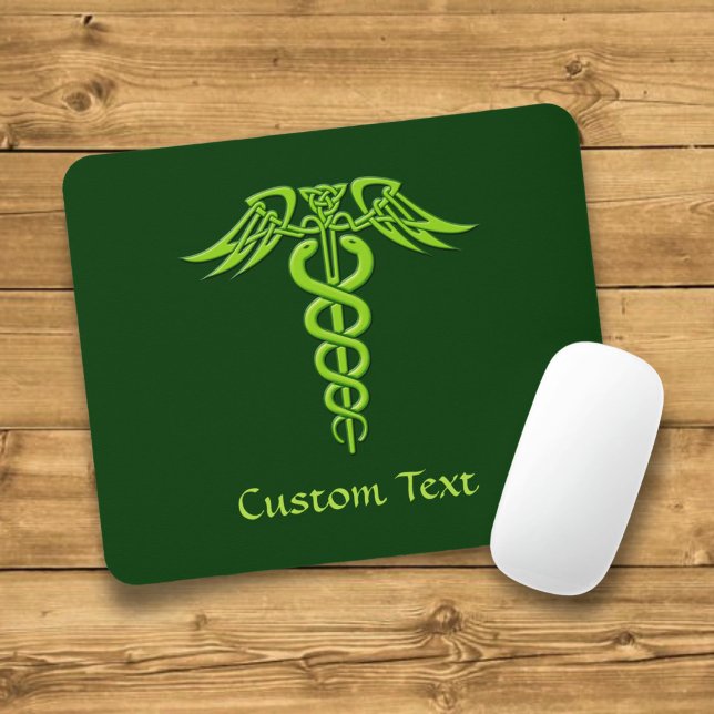 Alfombrilla De Ratón Caduceo Nudo Celta Verde (Subido por el creador)