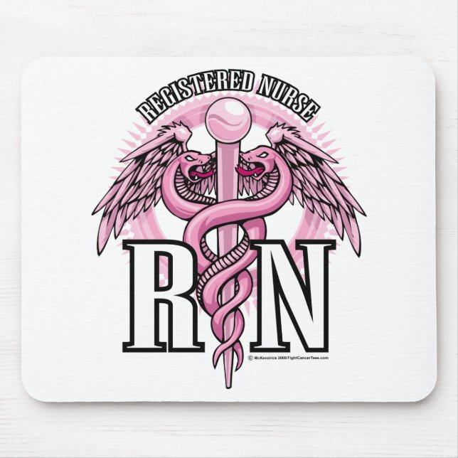 Alfombrilla De Ratón Caduceo rosado del RN (Frente)