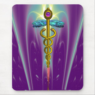 Alfombrilla De Ratón CADUCEUS , animado ametísta de oro