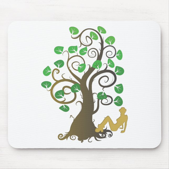 Alfombrilla De Ratón Caer del árbol familiar (Frente)