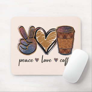 Alfombrilla De Ratón Café de amor por la paz