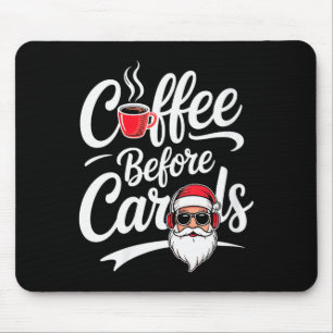 Alfombrilla De Ratón Café de mujeres antes de villancicos divertido ama