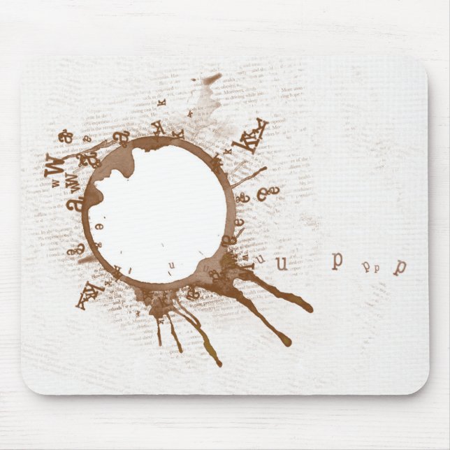 Alfombrilla De Ratón Café derramado Mousepad (Frente)