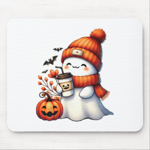 Alfombrilla De Ratón Café dulce para beber fantasma Halloween café fant