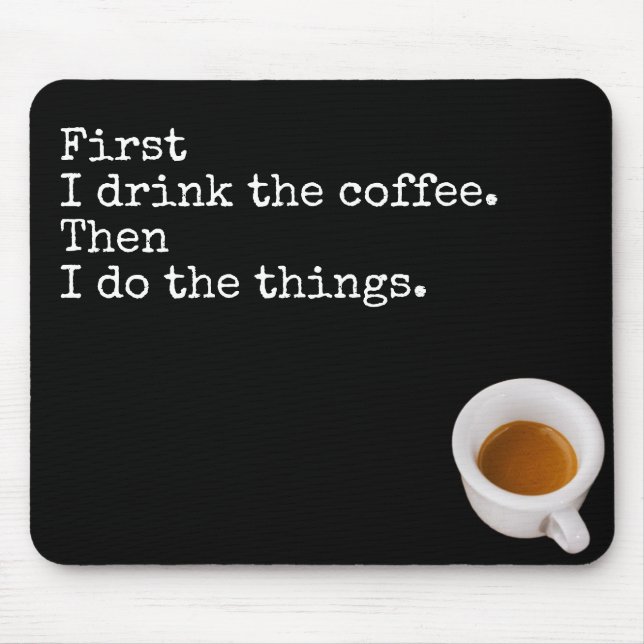 Alfombrilla De Ratón café express en una taza - mousepad (Frente)