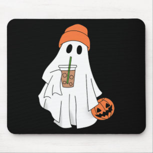 Alfombrilla De Ratón Café Fantasma Bebida Halloween Café Fantasma Hielo
