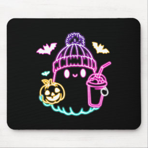 Alfombrilla De Ratón Café Fantasma Retro Cute Bebe Fantasma Halloween