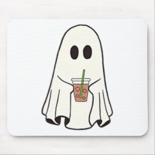Alfombrilla De Ratón Café para beber fantasma Funny Cofón de disfraces 