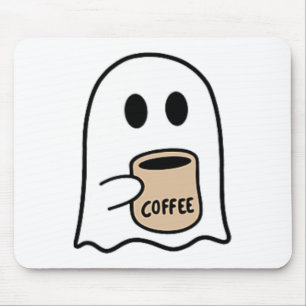 Alfombrilla De Ratón Café para beber fantasma Funny Cofón de disfraces 