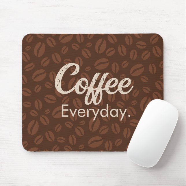 Alfombrilla De Ratón Café Todos Los Días. Café Beans Brown Mousepad (Con ratón)