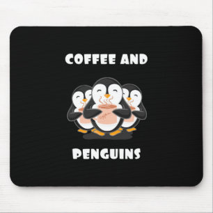 Alfombrilla De Ratón Café Y Pingüinos