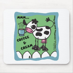 Alfombrilla De Ratón Café y vaca crema