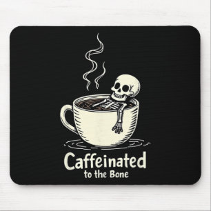 Alfombrilla De Ratón Cafeinada Al Bon Funny Skeleton Coffee Lover