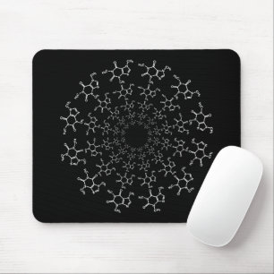 Alfombrilla De Ratón Caffeine Molécula Black Mouse Pad