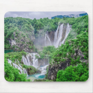 Alfombrilla De Ratón Caída de agua de los lagos Plitvice