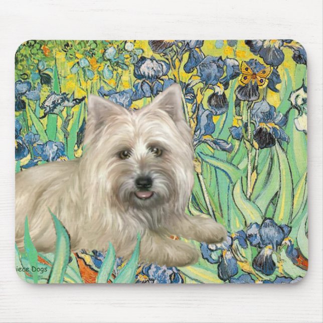 Alfombrilla De Ratón Cairn Terrier 4 - Lirios (Frente)