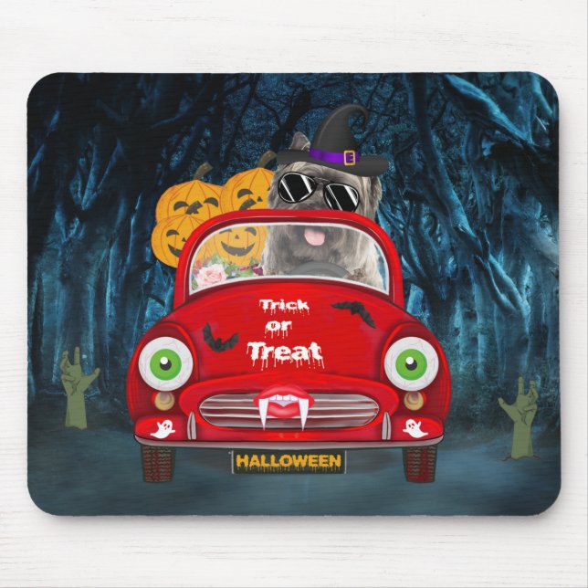 Alfombrilla De Ratón Cairn Terrier Car Sasuy Halloween (Frente)