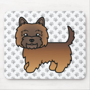 Alfombrilla De Ratón Cairn Terrier Castaño Rojo Atigrado Perro De Dibuj