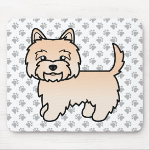 Alfombrilla De Ratón Cairn Terrier crema perro de dibujos animados lind