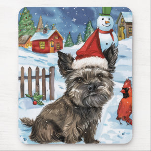 Alfombrilla De Ratón Cairn Terrier Perro Invierno Maravilla Navidad Ale