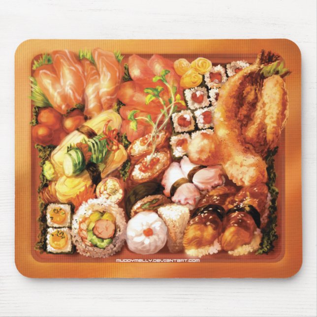 Alfombrilla De Ratón Caja de Bento del sushi - Mousepad (Frente)