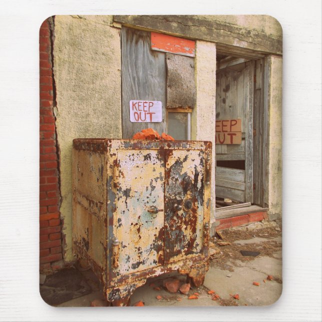 Alfombrilla De Ratón Caja de seguridad abandonada (Frente)