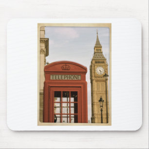 Alfombrilla De Ratón Caja de teléfono y Torre del Big Ben