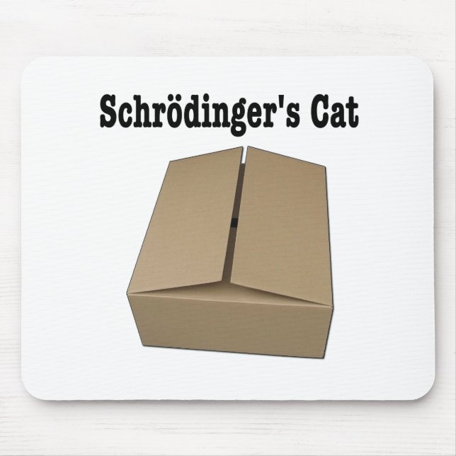 Alfombrilla De Ratón Caja del gato de Schrodinger (Frente)