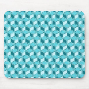 Alfombrilla De Ratón Cajas cromadas 3d - turquesa / aqua