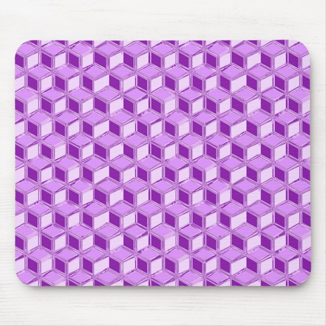 Alfombrilla De Ratón Cajas cromadas 3d - violeta violeta (Frente)