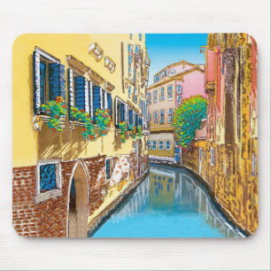 Alfombrilla De Ratón Cajas de ventana a lo largo del canal