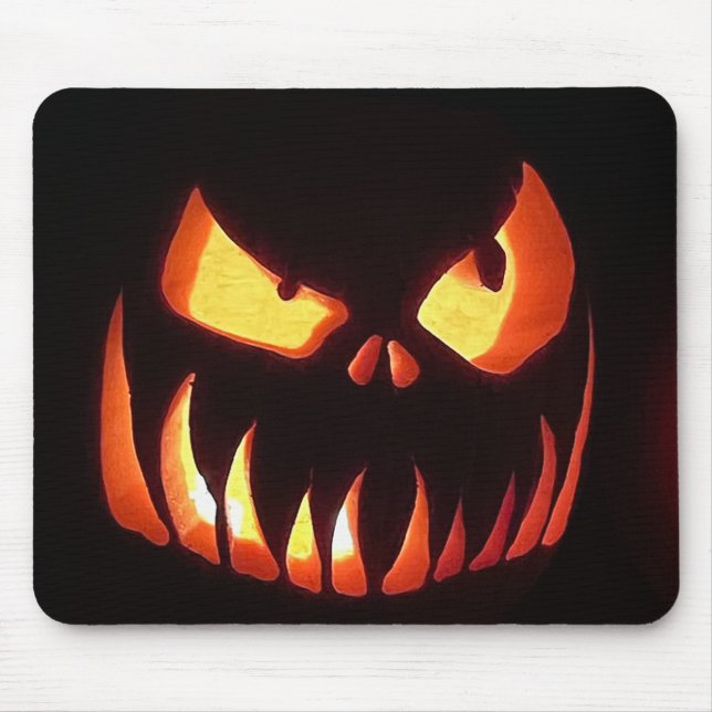 Alfombrilla De Ratón Calabaza asustada (Frente)