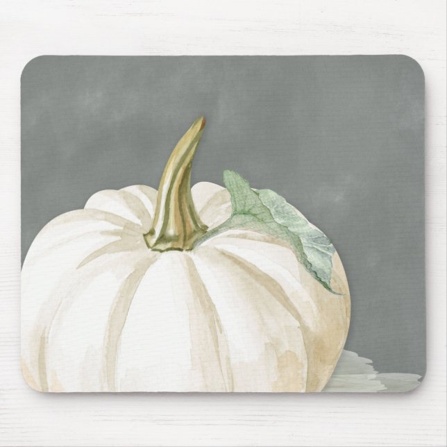 Alfombrilla De Ratón Calabaza blanca de otoño de granjas (Frente)