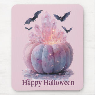 Alfombrilla De Ratón Calabaza de cristal Feliz estética de Halloween