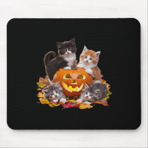 Alfombrilla De Ratón Calabaza de gatos de los años 90 Halloween Retro F