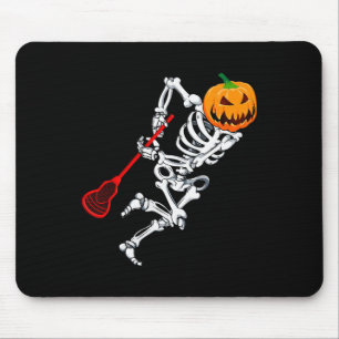 Alfombrilla De Ratón Calabaza de Halloween de Lacrosse de Esqueleto