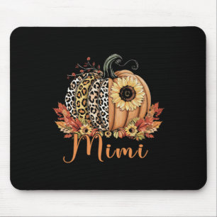 Alfombrilla De Ratón Calabaza De Leopardo De Acción De Gracias Y Mimi D
