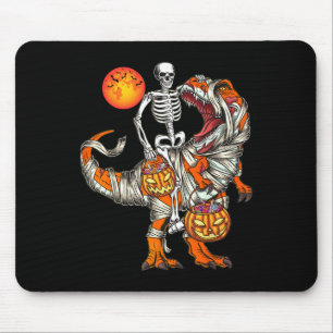 Alfombrilla De Ratón Calabaza espeluznante esqueleto de dinosaurio de H