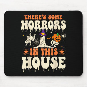 Alfombrilla De Ratón Calabaza fantasma de Halloween hay algunos horrore