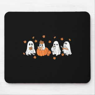 Alfombrilla De Ratón Calabaza Fantasma Hojas de Otoño Caída Temporada E