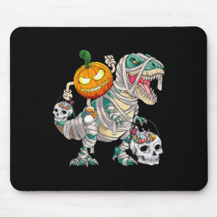 Alfombrilla De Ratón Calabaza montando mi Dinosaurio T rex Halloween Di