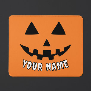 Alfombrilla De Ratón Calabaza Naranja Personalizada de Halloween con Tu