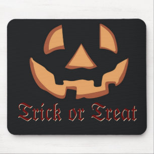 Alfombrilla De Ratón Calabaza para Halloween en Black Mouse Pad