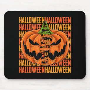 Alfombrilla De Ratón Calabaza perezosa vestido de Halloween asusta Jack