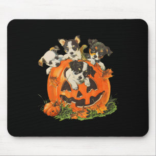 Alfombrilla De Ratón Calabaza retro de perro de los años 90 cachorros H